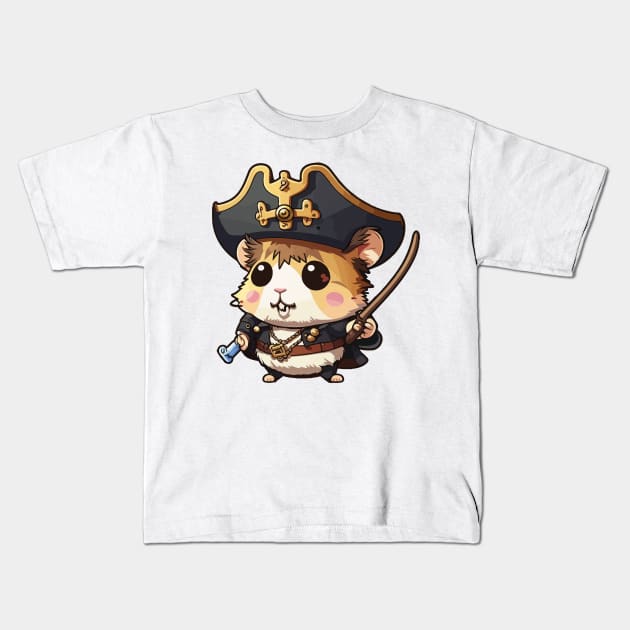 Cute hamster pirate Kids T-Shirt by Scrapitsideways